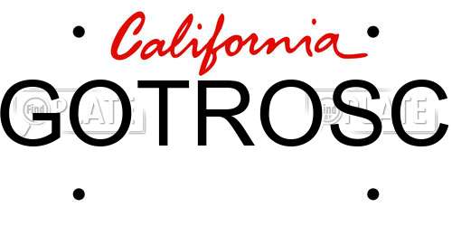 GOTROSC California License Plate
