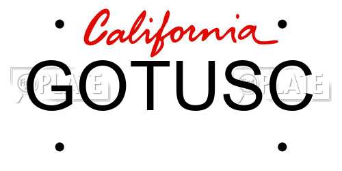 GOTUSC California License Plate