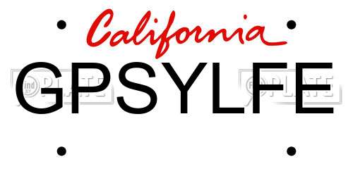 GPSYLFE California License Plate