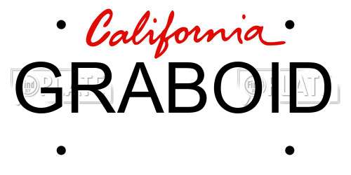 GRABOID California License Plate