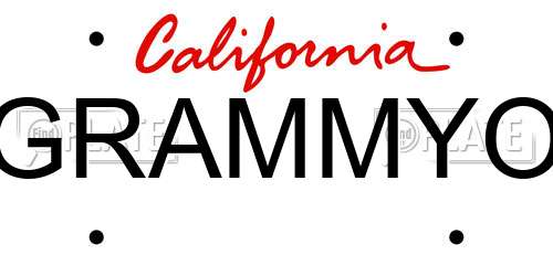GRAMMYO California License Plate