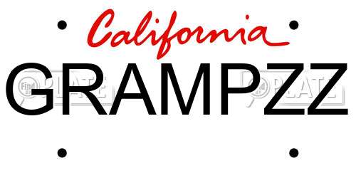 GRAMPZZ California License Plate