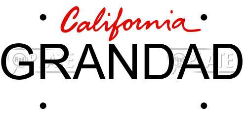 GRANDAD California License Plate