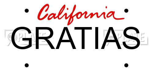 GRATIAS California License Plate