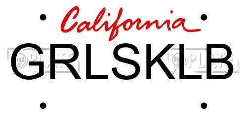 GRLSKLB California License Plate