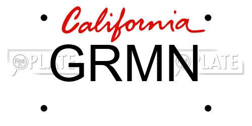 GRMN California License Plate