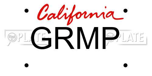 GRMP California License Plate