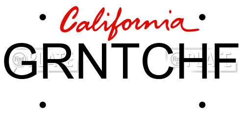 GRNTCHF California License Plate
