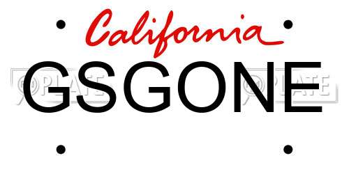 GSGONE California License Plate