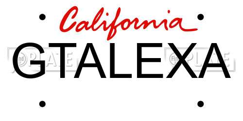 GTALEXA California License Plate