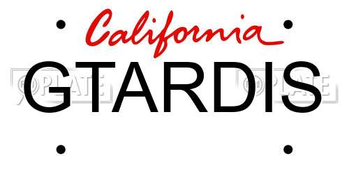 GTARDIS California License Plate