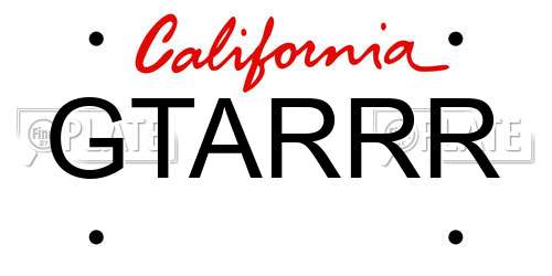 GTARRR California License Plate