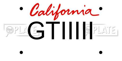 GTIIIII California License Plate