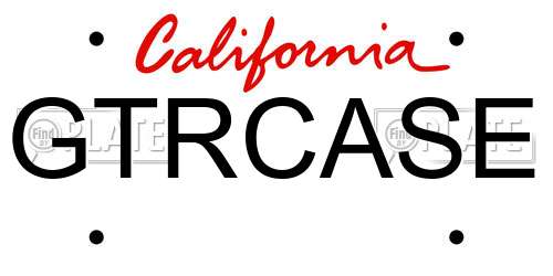 GTRCASE California License Plate