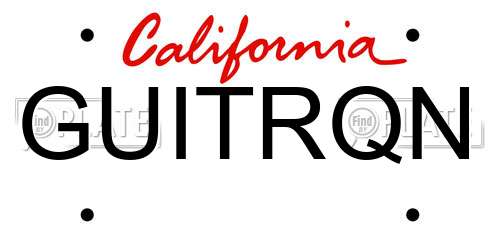 GUITRQN California License Plate