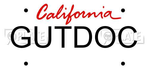 GUTDOC California License Plate