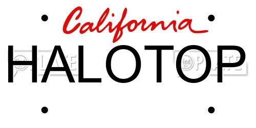 HALOTOP California License Plate