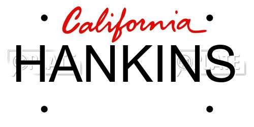 HANKINS California License Plate