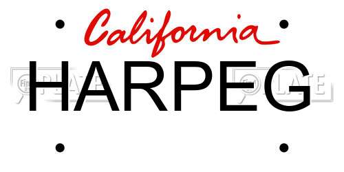 HARPEG California License Plate