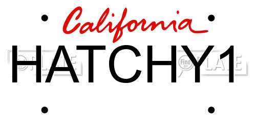 HATCHY1 California License Plate