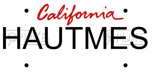 HAUTMES California License Plate