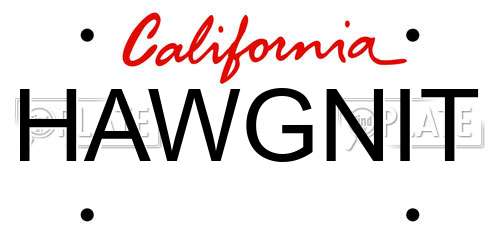 HAWGNIT California License Plate