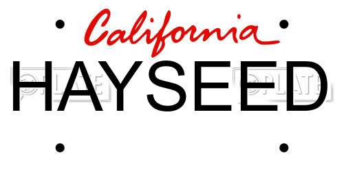 HAYSEED California License Plate