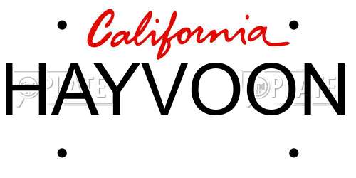 HAYVOON California License Plate
