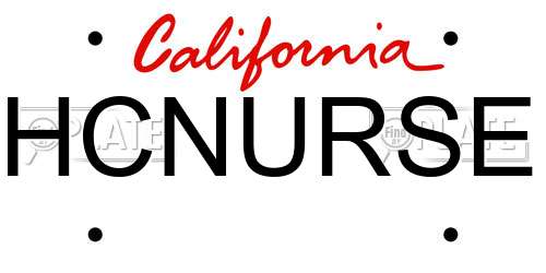 HCNURSE California License Plate