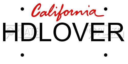 HDLOVER California License Plate