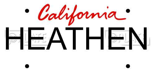 HEATHEN California License Plate