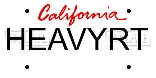 HEAVYRT California License Plate