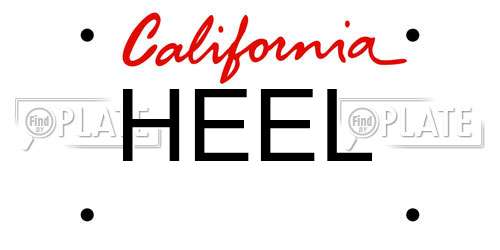 HEEL California License Plate