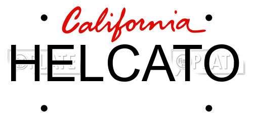 HELCATO California License Plate