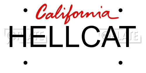HELLCAT California License Plate