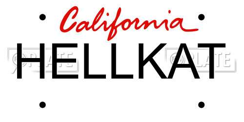 HELLKAT California License Plate