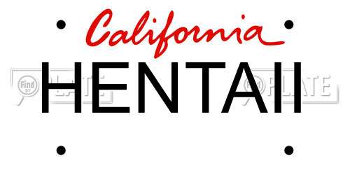 HENTAII California License Plate