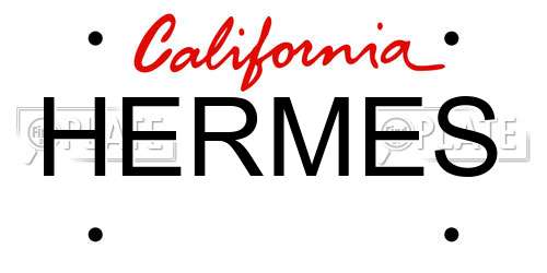 HERMES California License Plate
