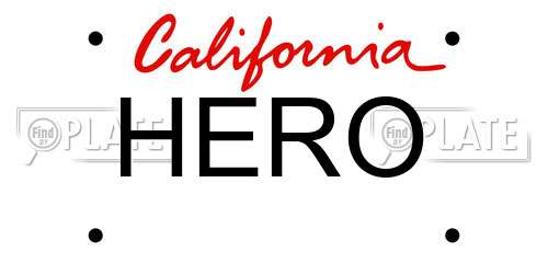 HERO California License Plate
