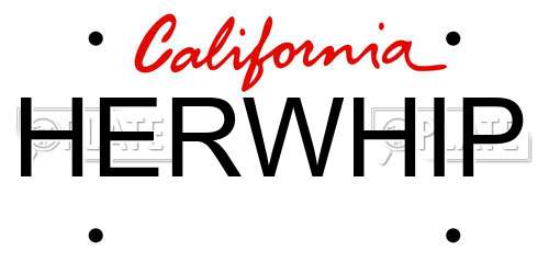 HERWHIP California License Plate