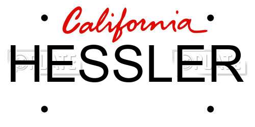HESSLER California License Plate