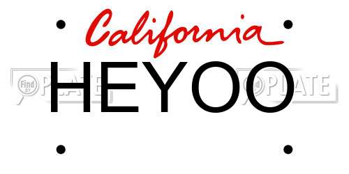 HEYOO California License Plate