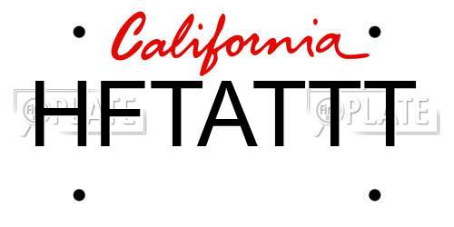 HFTATTT California License Plate