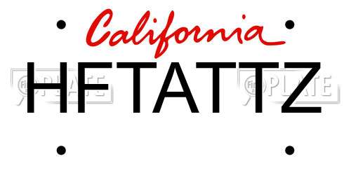 HFTATTZ California License Plate