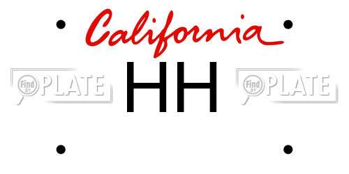 HH California License Plate