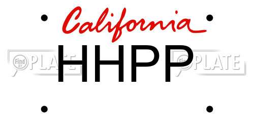 HHPP California License Plate