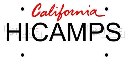 HICAMPS California License Plate