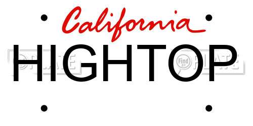 HIGHTOP California License Plate