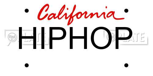 HIPHOP California License Plate