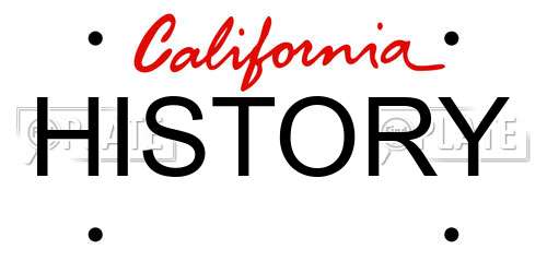 HISTORY California License Plate